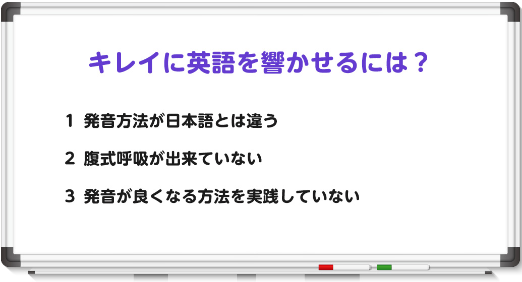 英語の発音を綺麗に響かせる方法